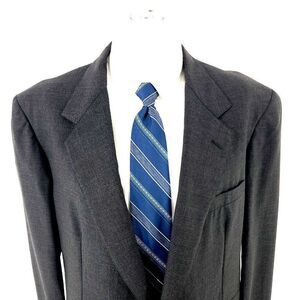 Bespoke Southwick Wool‎ 2 Button Blazer 42R Gray Made In USA